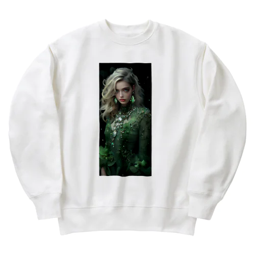 グリーンのドレスでパーティsanae 2074 Heavyweight Crew Neck Sweatshirt