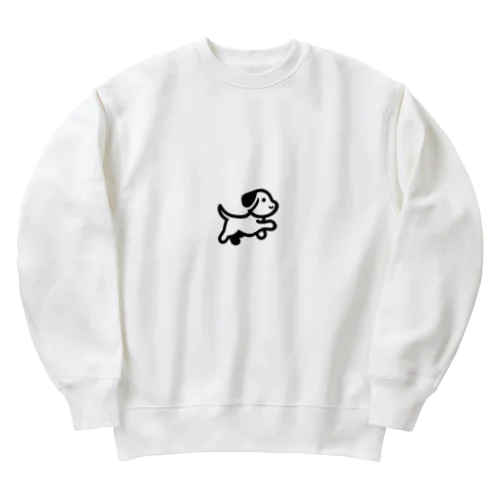 クール黒ワンちゃん Heavyweight Crew Neck Sweatshirt