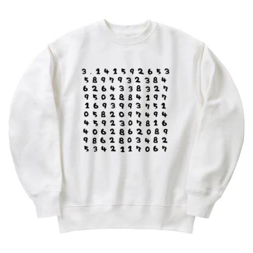 円周率 Heavyweight Crew Neck Sweatshirt