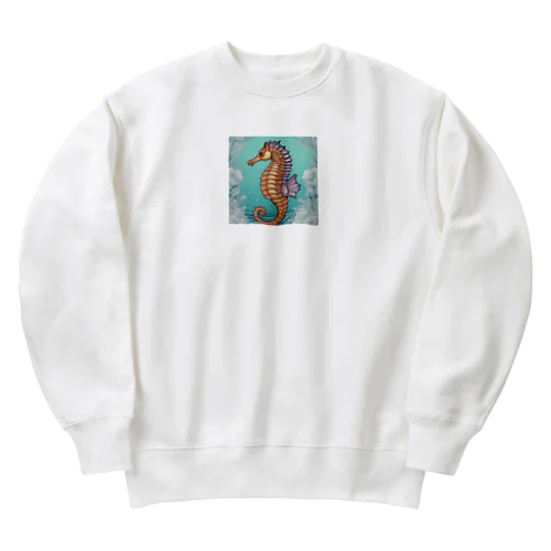 タツノオトシゴやで Heavyweight Crew Neck Sweatshirt