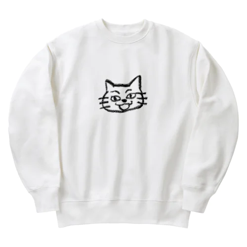 らくがきネコくん Heavyweight Crew Neck Sweatshirt