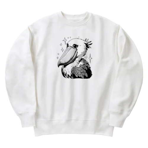 モノクロームハシビロコウ Heavyweight Crew Neck Sweatshirt