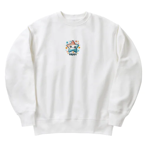 めずらしいスターデザイン Heavyweight Crew Neck Sweatshirt