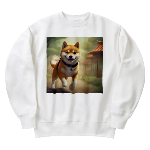 やんちゃな柴犬 Heavyweight Crew Neck Sweatshirt