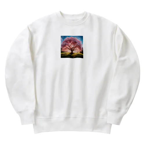 桜の木 Heavyweight Crew Neck Sweatshirt