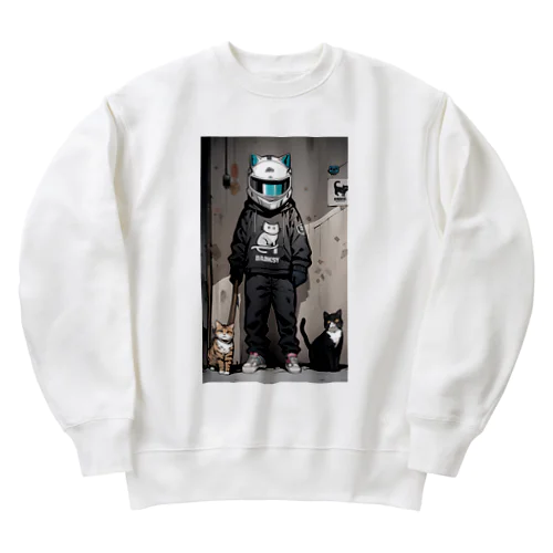 ヘルメット猫 Heavyweight Crew Neck Sweatshirt