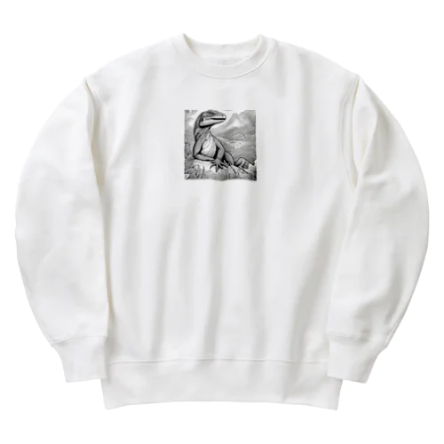 くつろぐトカゲ Heavyweight Crew Neck Sweatshirt