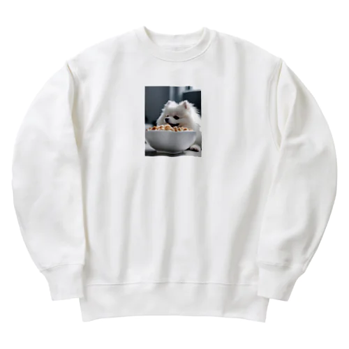 ご飯食べていいですか？ポメラニアン Heavyweight Crew Neck Sweatshirt