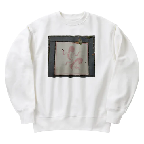 赤い靴と落ち葉 Heavyweight Crew Neck Sweatshirt