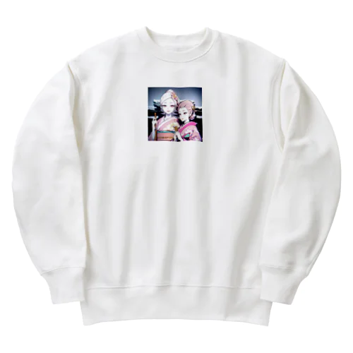 白く透き通る肌の娘達 Heavyweight Crew Neck Sweatshirt