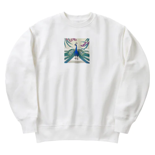 孔雀　その十三 Heavyweight Crew Neck Sweatshirt