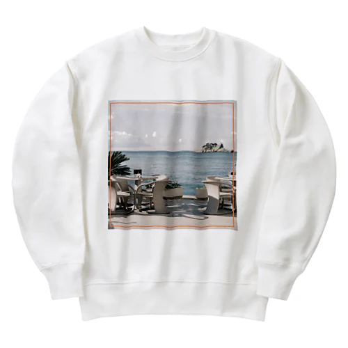 海辺のカフェ Heavyweight Crew Neck Sweatshirt