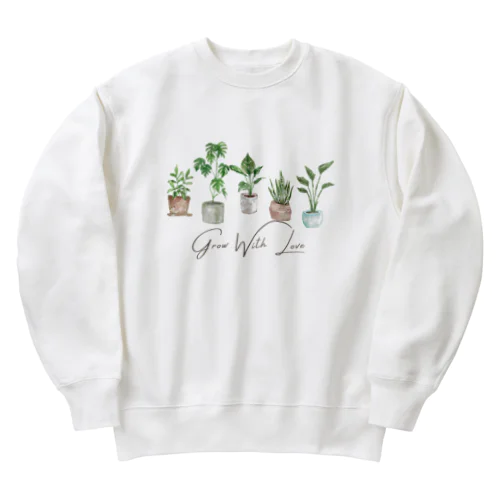 愛で育てる Heavyweight Crew Neck Sweatshirt