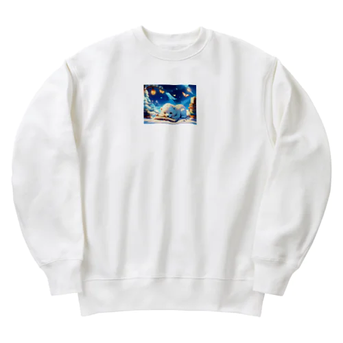 お休み白くま Heavyweight Crew Neck Sweatshirt