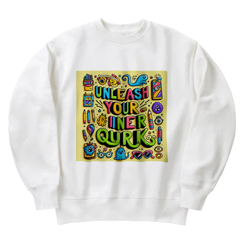 クイーキーポップ・エクスプレス：ビビッドな個性大解放！ Heavyweight Crew Neck Sweatshirt