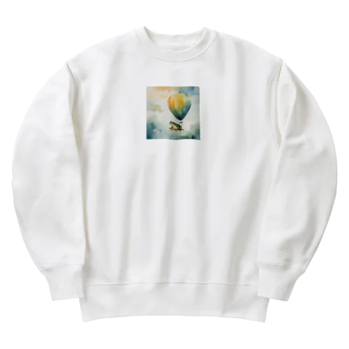 旅するカエルさん Heavyweight Crew Neck Sweatshirt