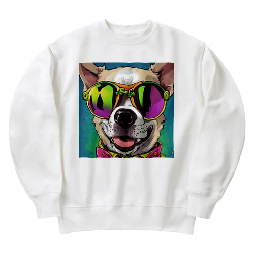 サングラスな犬 Heavyweight Crew Neck Sweatshirt