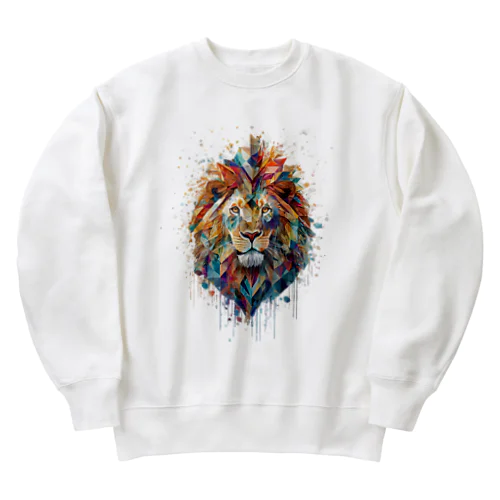 抽象的なライオンスプラッシュTシャツ Heavyweight Crew Neck Sweatshirt