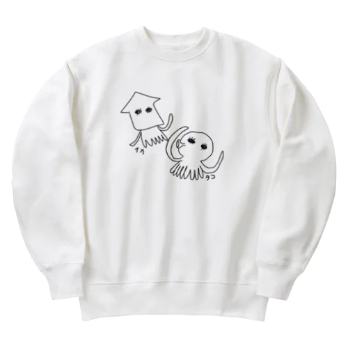 イカくん、タコくん Heavyweight Crew Neck Sweatshirt