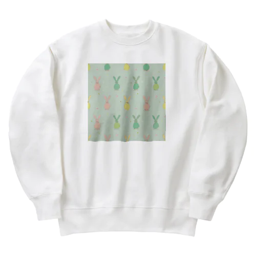 うさぎ柄8 Heavyweight Crew Neck Sweatshirt