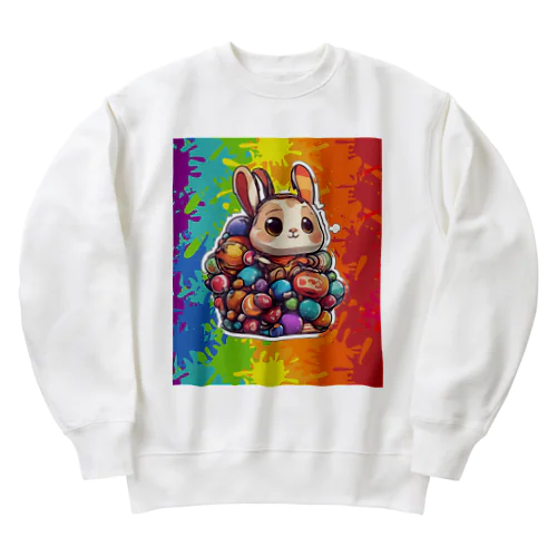 独創的なうさぎ Heavyweight Crew Neck Sweatshirt