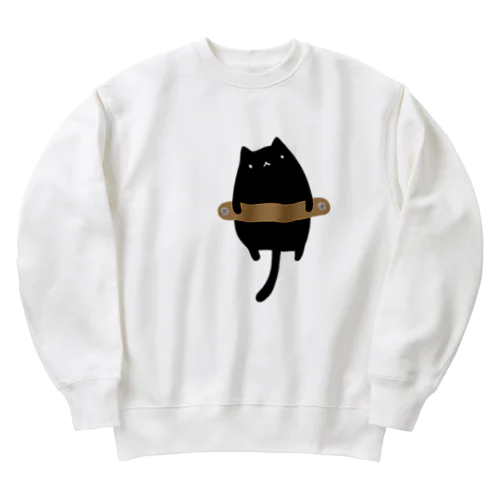 磔の刑に処される猫 Heavyweight Crew Neck Sweatshirt