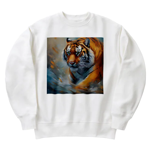 精力的なトラ Heavyweight Crew Neck Sweatshirt