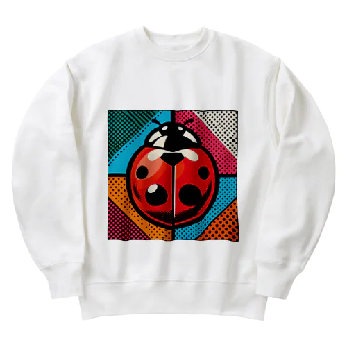 ポップなテントウムシ Heavyweight Crew Neck Sweatshirt