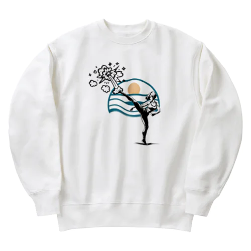 kick something up Heavyweight Crew Neck Sweatshirt