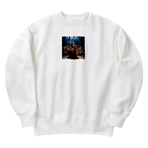 大太鼓の演奏　なでしこ1478 Heavyweight Crew Neck Sweatshirt