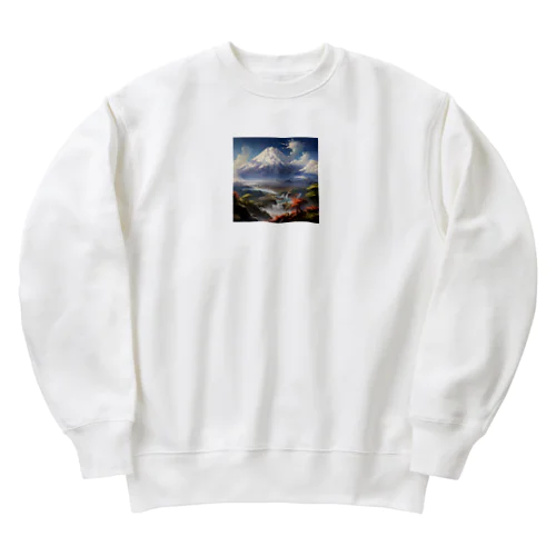 山の美しい風景　なでしこ1478 Heavyweight Crew Neck Sweatshirt