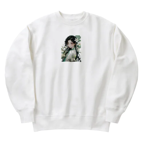 百合に囲まれた、娘　なでしこ1478 Heavyweight Crew Neck Sweatshirt