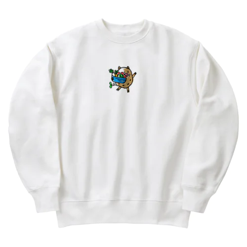 野菜を持つくるりん Heavyweight Crew Neck Sweatshirt