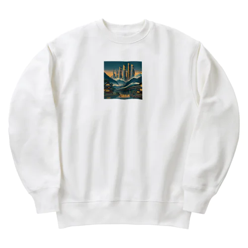 Fusion of beauty and harmony Heavyweight Crew Neck Sweatshirt