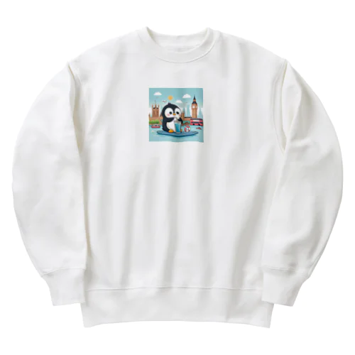 旅ペンギン　ロンドンでSUP❣️ Heavyweight Crew Neck Sweatshirt