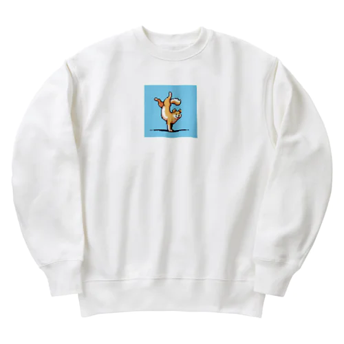 逆立ちしている犬 Heavyweight Crew Neck Sweatshirt