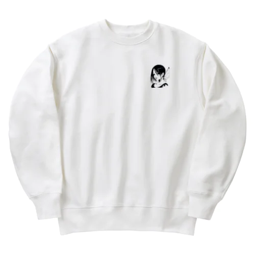 インクの女の子 Heavyweight Crew Neck Sweatshirt