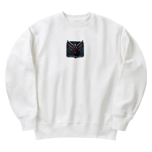 ワシ　軍需産業風のロゴ Heavyweight Crew Neck Sweatshirt