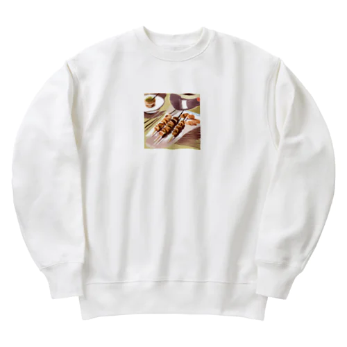 美味しそうな焼鳥グッズ Heavyweight Crew Neck Sweatshirt