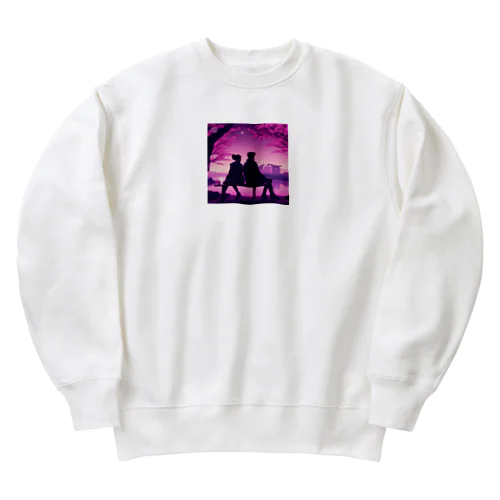 夜桜デート Heavyweight Crew Neck Sweatshirt