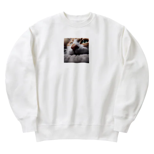 カーペットでごろんとする猫 Heavyweight Crew Neck Sweatshirt