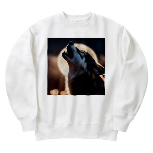 遠吠え狼 Heavyweight Crew Neck Sweatshirt