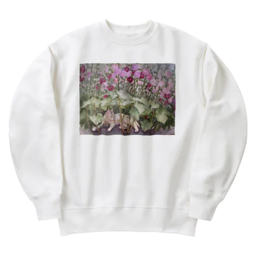 猫と葵 Heavyweight Crew Neck Sweatshirt