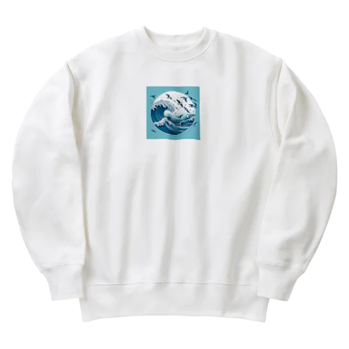 かもめと海 Heavyweight Crew Neck Sweatshirt