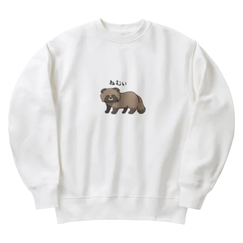 眠いたぬき Heavyweight Crew Neck Sweatshirt