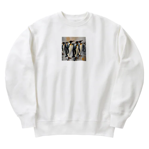 仲間のために自分を奮起するペンギン Heavyweight Crew Neck Sweatshirt