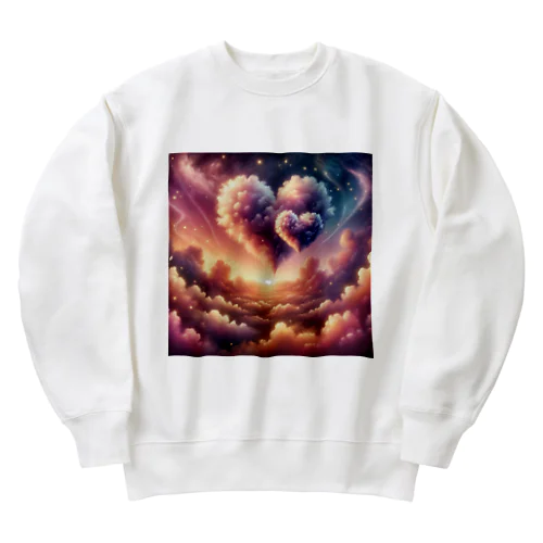 愛の宙(そら)に浮かぶ心 Heavyweight Crew Neck Sweatshirt