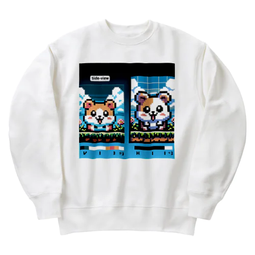 ドット絵・ハム二郎 Heavyweight Crew Neck Sweatshirt