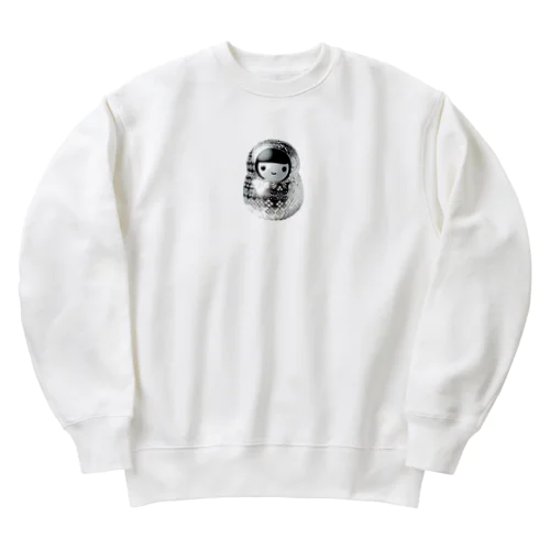 アルミホイルこけし Heavyweight Crew Neck Sweatshirt