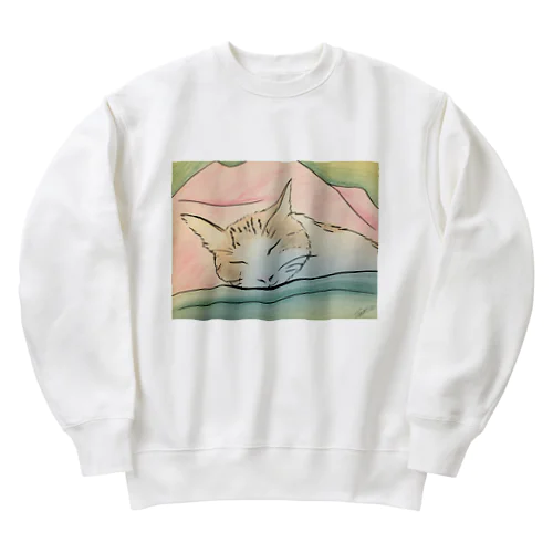 ねこ♡寝子 Heavyweight Crew Neck Sweatshirt